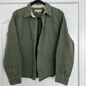 Natural Reflections women’s olive green thick flannel shirt